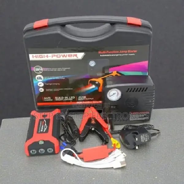 Maintenance-Free 99800mah Car Jump Starter With Tire Inflator