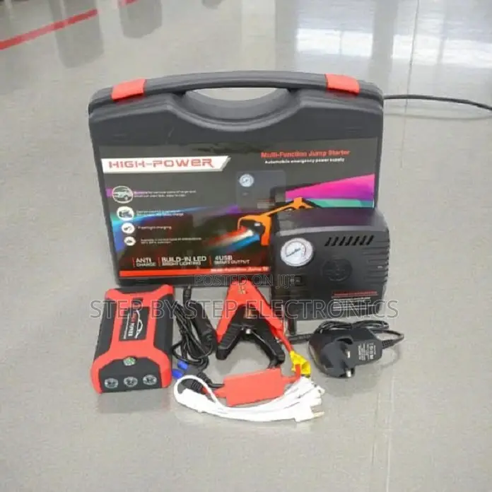 Portable Heavy Duty 99800mah Jump Starter With Tire Inflator