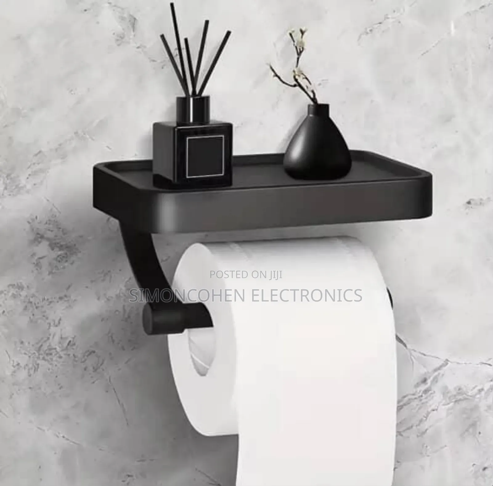 Stainless Steel Toilet Paper Holder With Phone Shelf