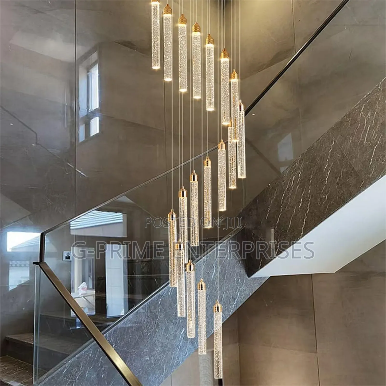 Crystal Staircase Chandelier Light Modern Light