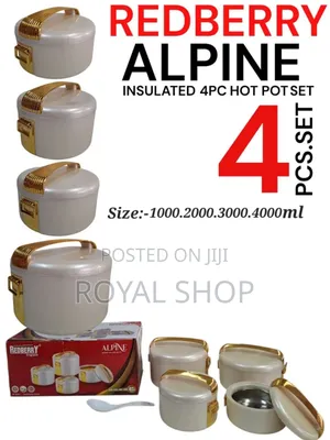 Plastic Designer Hotpot 4pc Set