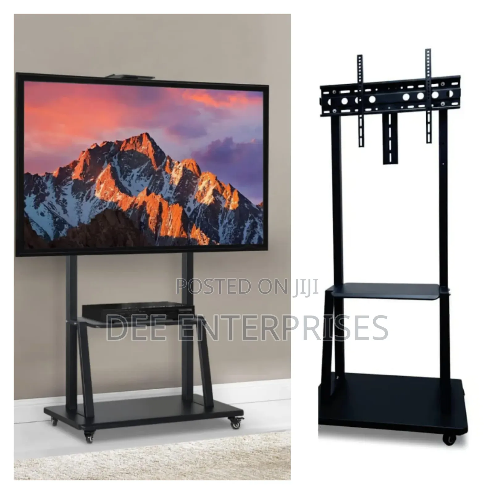 Tv Trolley Stand With Wheel and Mount Upto 55 Inches Tv