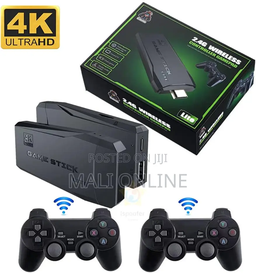 Retro Game Console Tv Stick With Dual Wireless Controllers