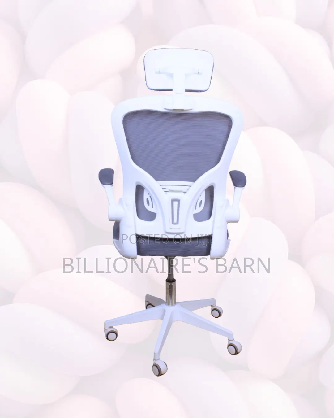 Adjustable Headrest Work Chair for Office — Smooth Movement