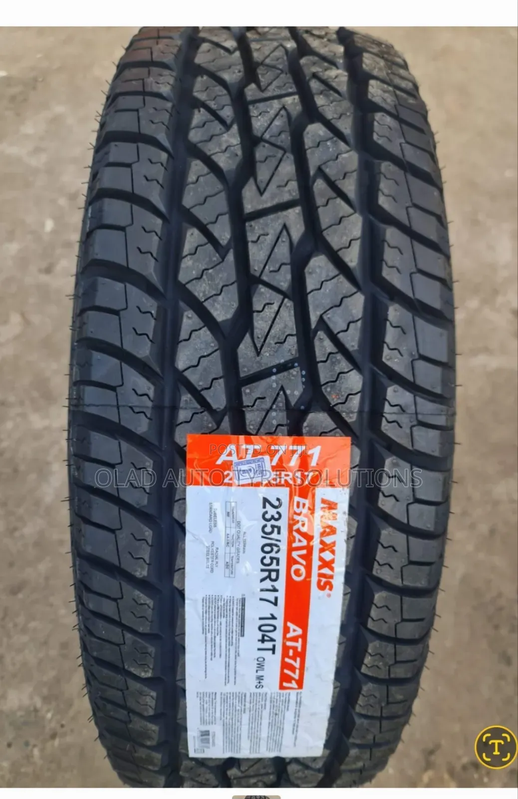 235/65r17 Maxxis Tyres(All Terrain) Made in Thailand