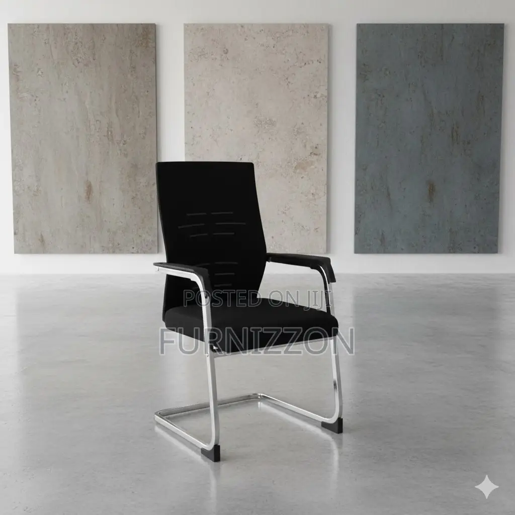 Chrome Sled Base Mesh Chair For Boardrooms