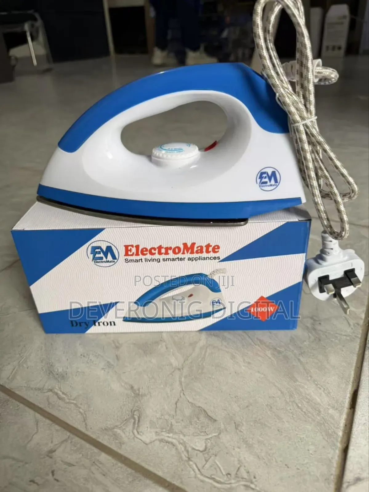 Em Dry Iron Box With Nonstick Sole 000w
