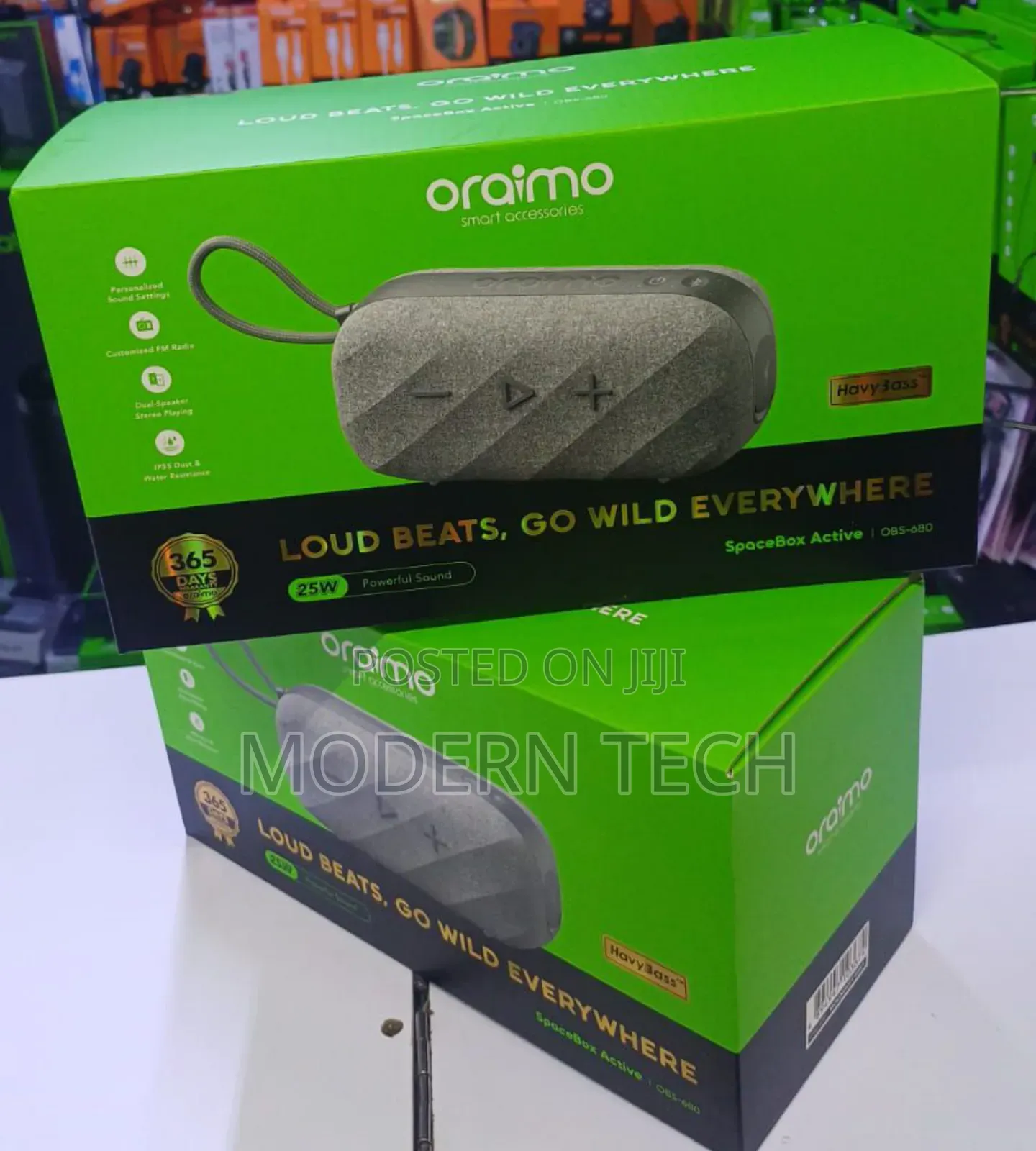 Oraimo Spacebox Active – Powerful Bass, Compact Wireless Sound