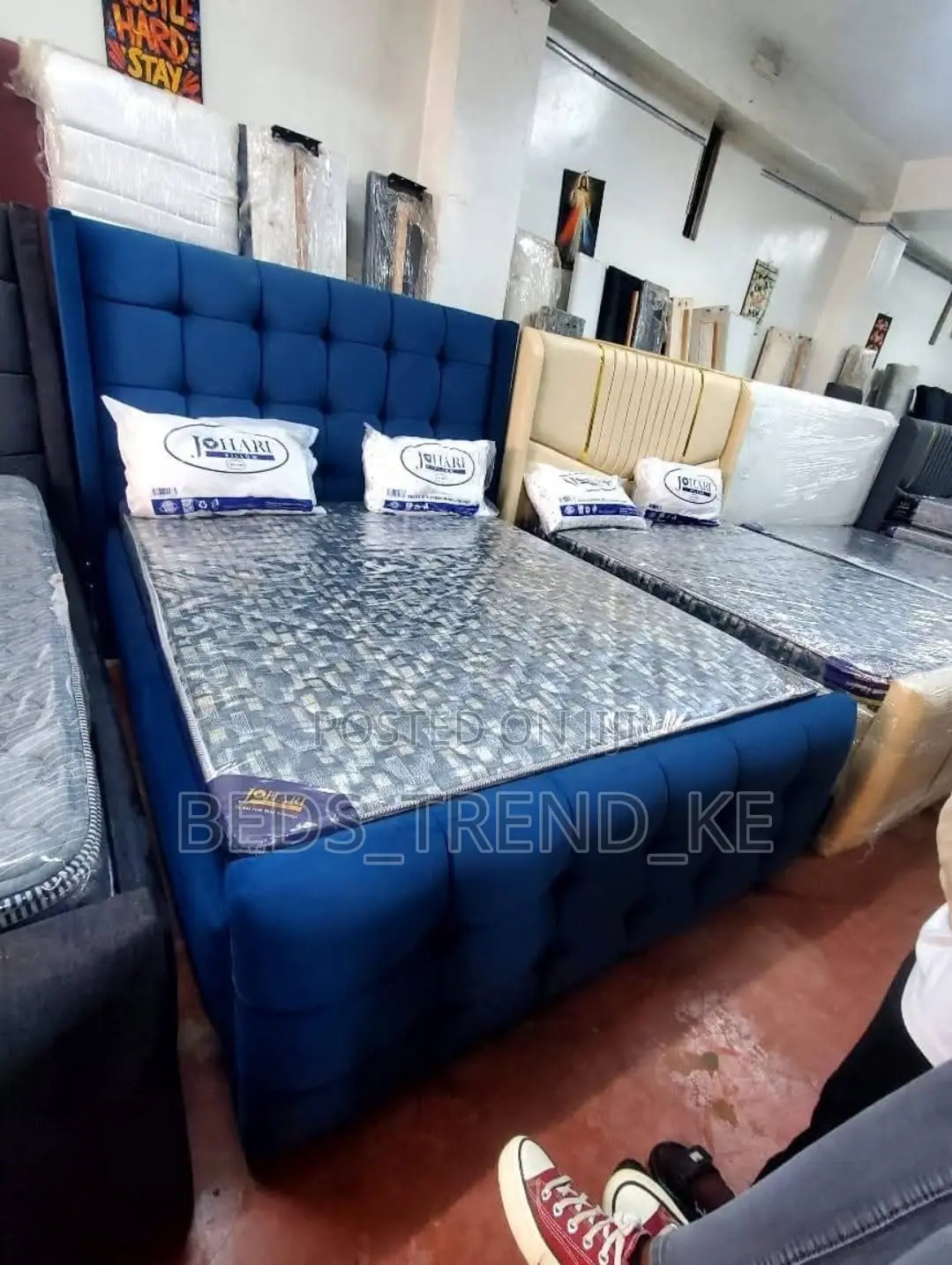 Blue Classy 5 by 6 Bed