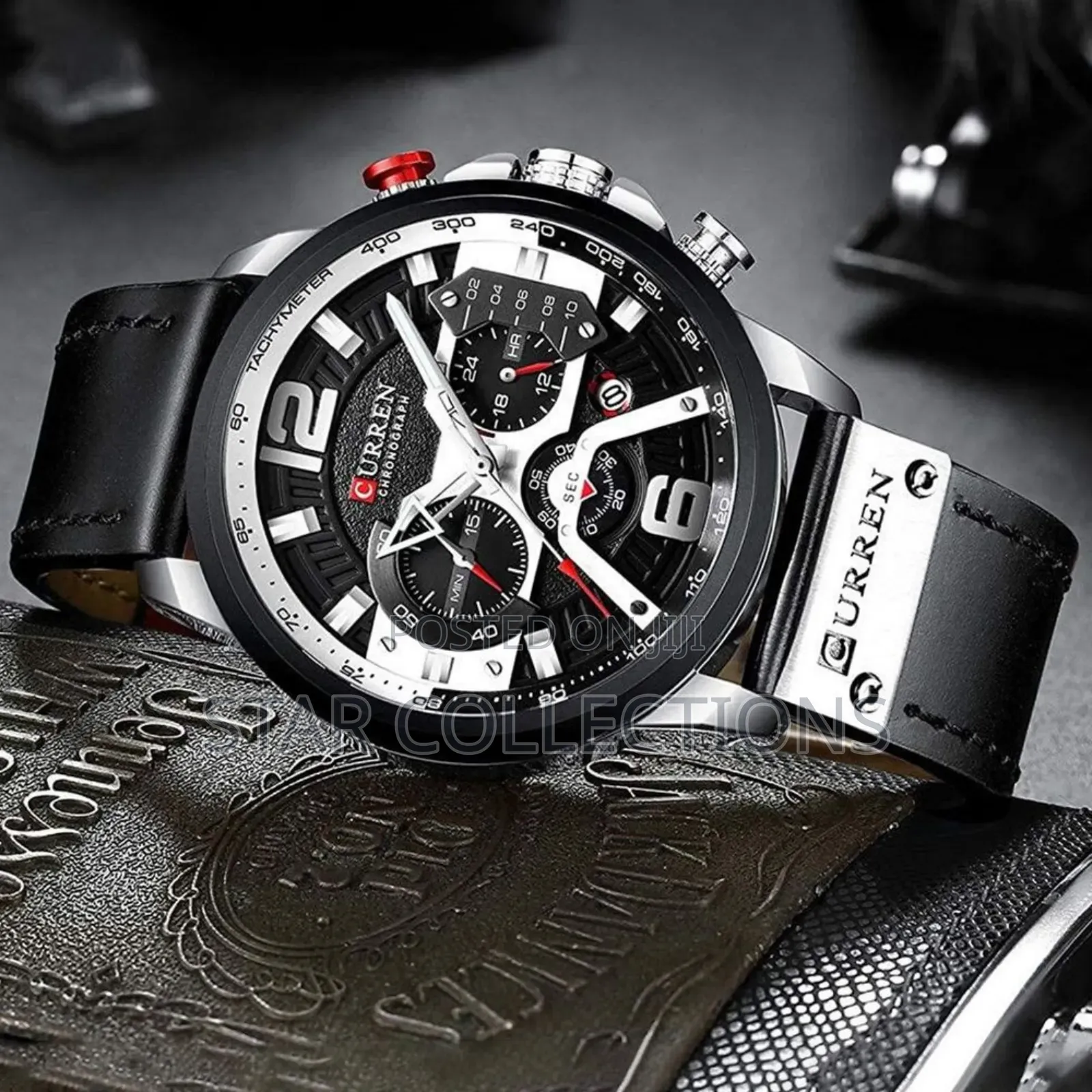 Black Curren Pure Leather Watch