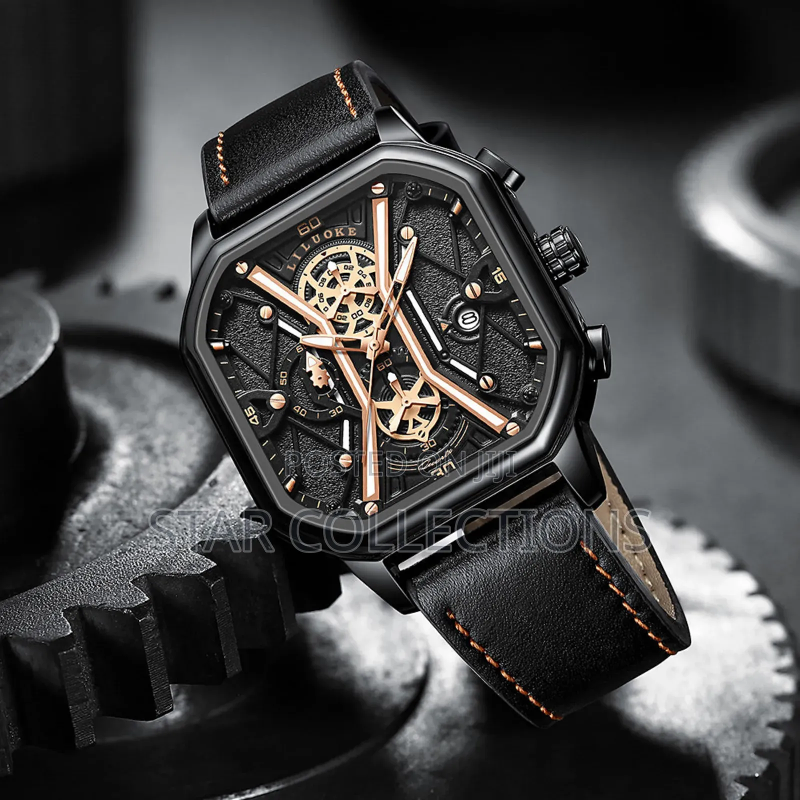 Pure Leather Water Resistant Watch for Men