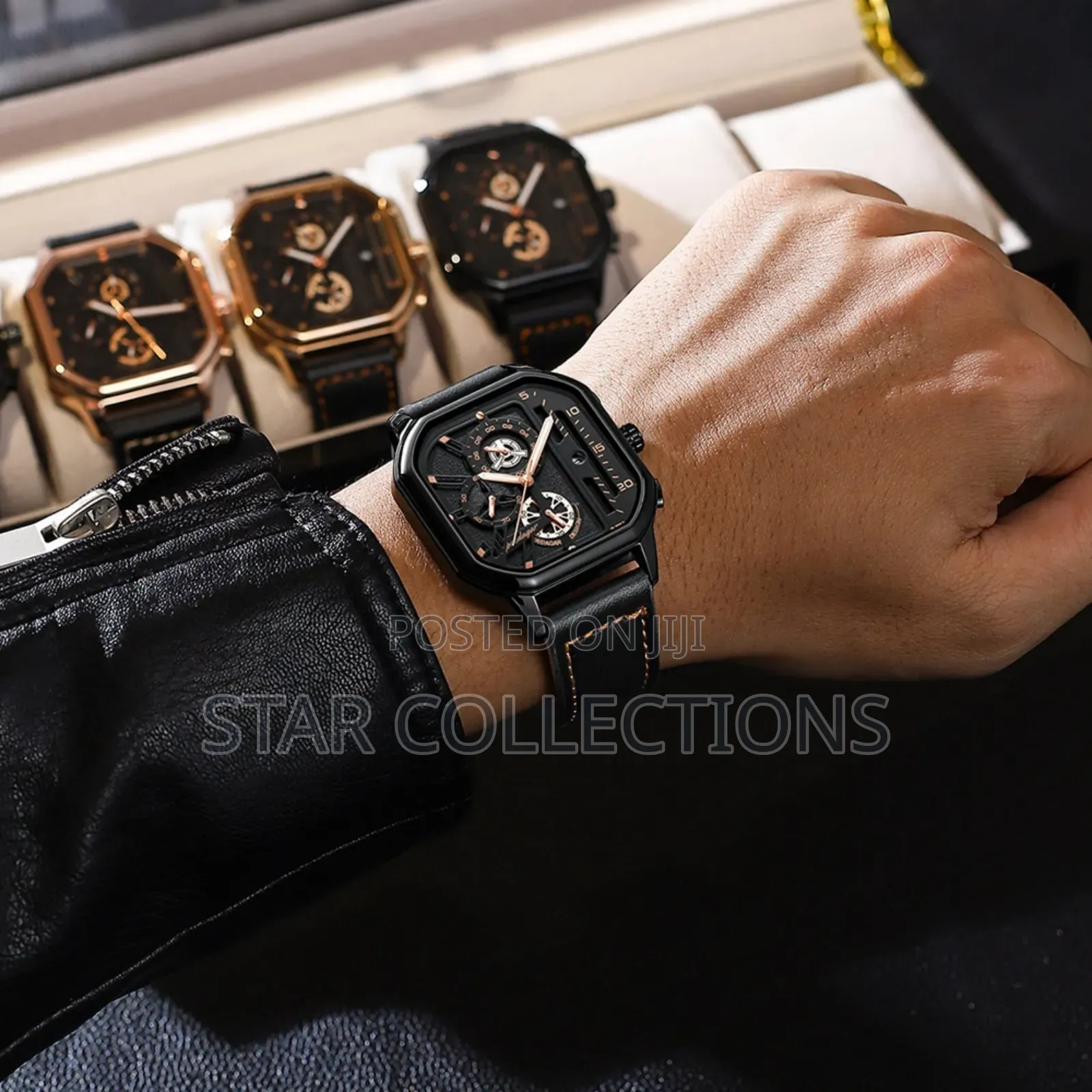 Pure Leather Water Resistant Watch for Men