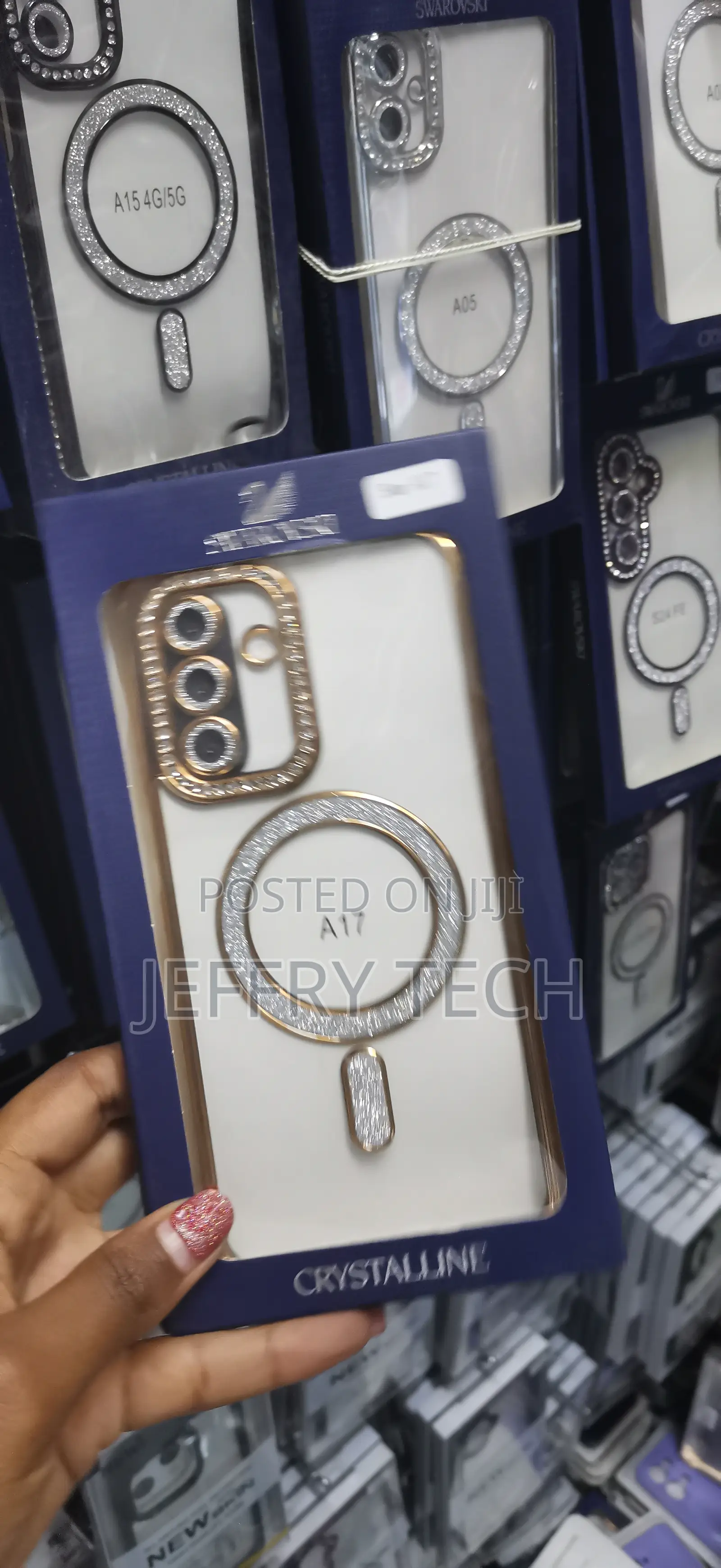 Chiko Samsung Galaxy A17 Magsafe Glitter Diamond Camera Protector Case