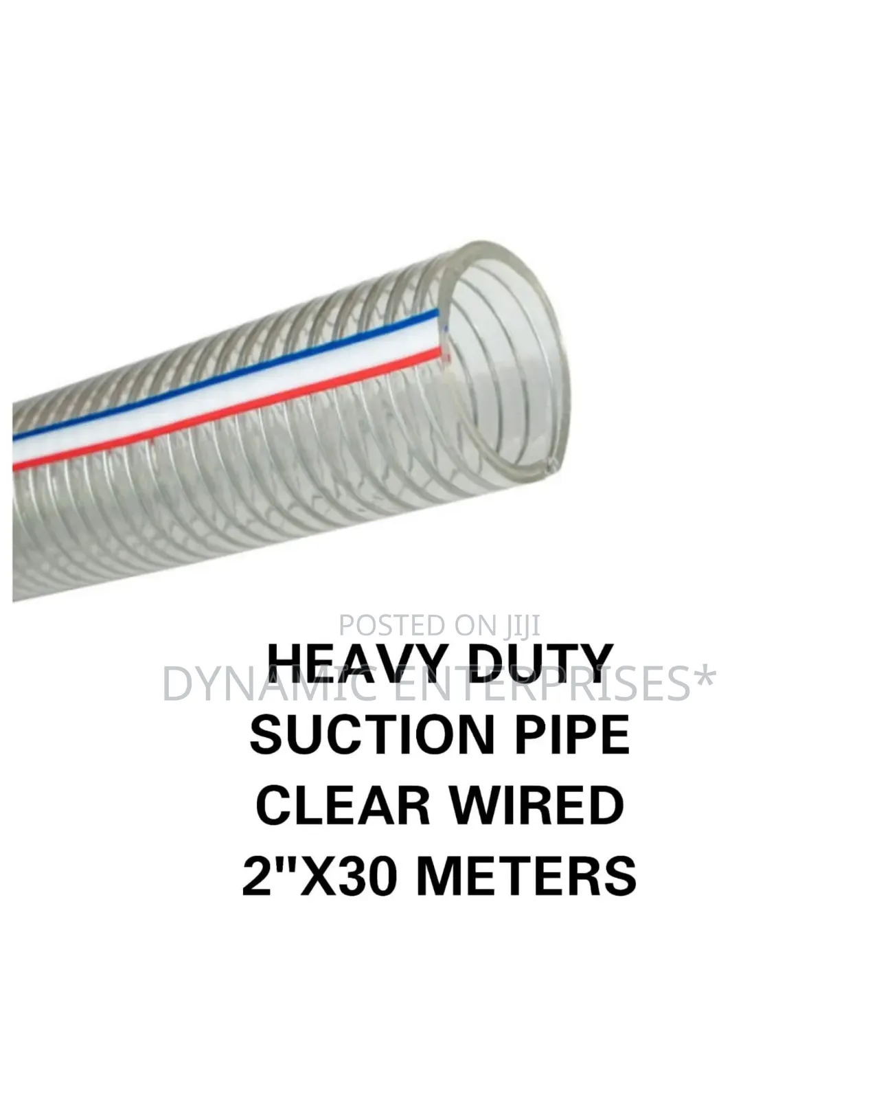 2" Heavy Duty Clear Wired Suction Hose Pipe