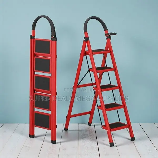 Light Weight Aluminum Easy Storage 5 Step Ladder Stepladder