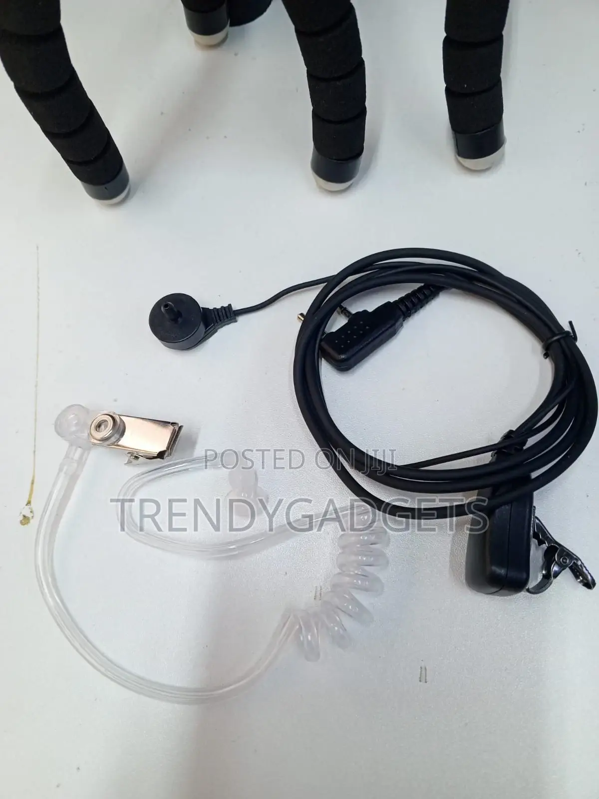 Walkie Talkie Acoustic Tube Earpiece With PTT Mic