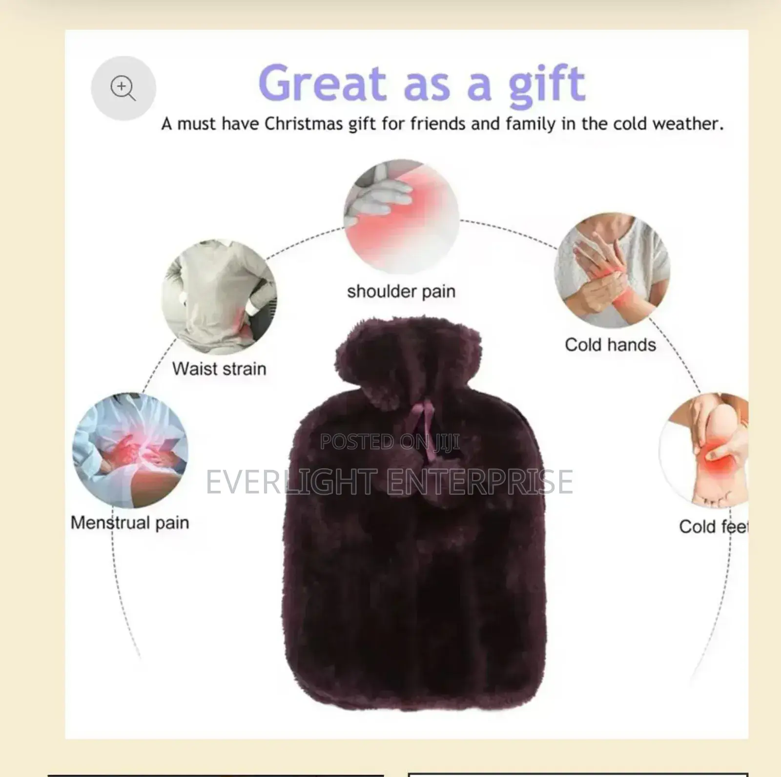 Hot Water Bottle With Lid and Soft Plush Bag