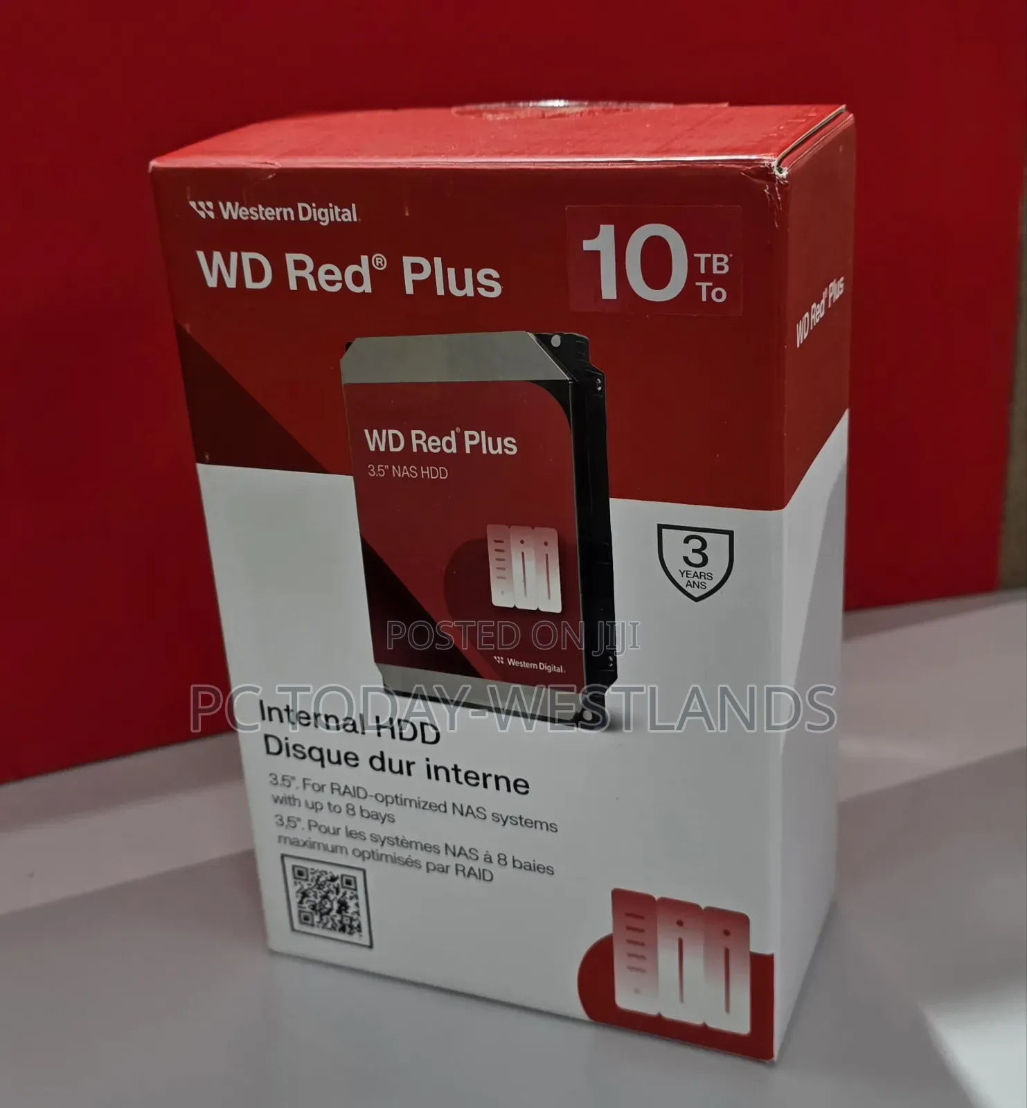 Wd Red Plus 10tb Nas Hard Drive 7200 Rpm, 6 Gb/S, Cmr, 512 Mb Cache