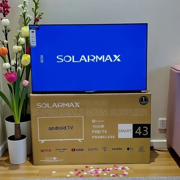 Solarmax 43 Inch Qled Smart Android Frameless Tv With Netflix Youtube