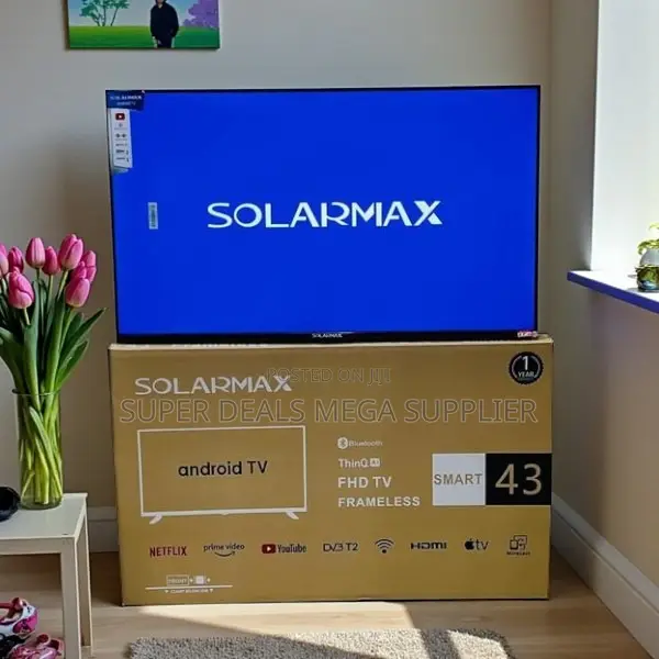 Solarmax 43 Inch Qled Smart Android Frameless Tv With Netflix Youtube