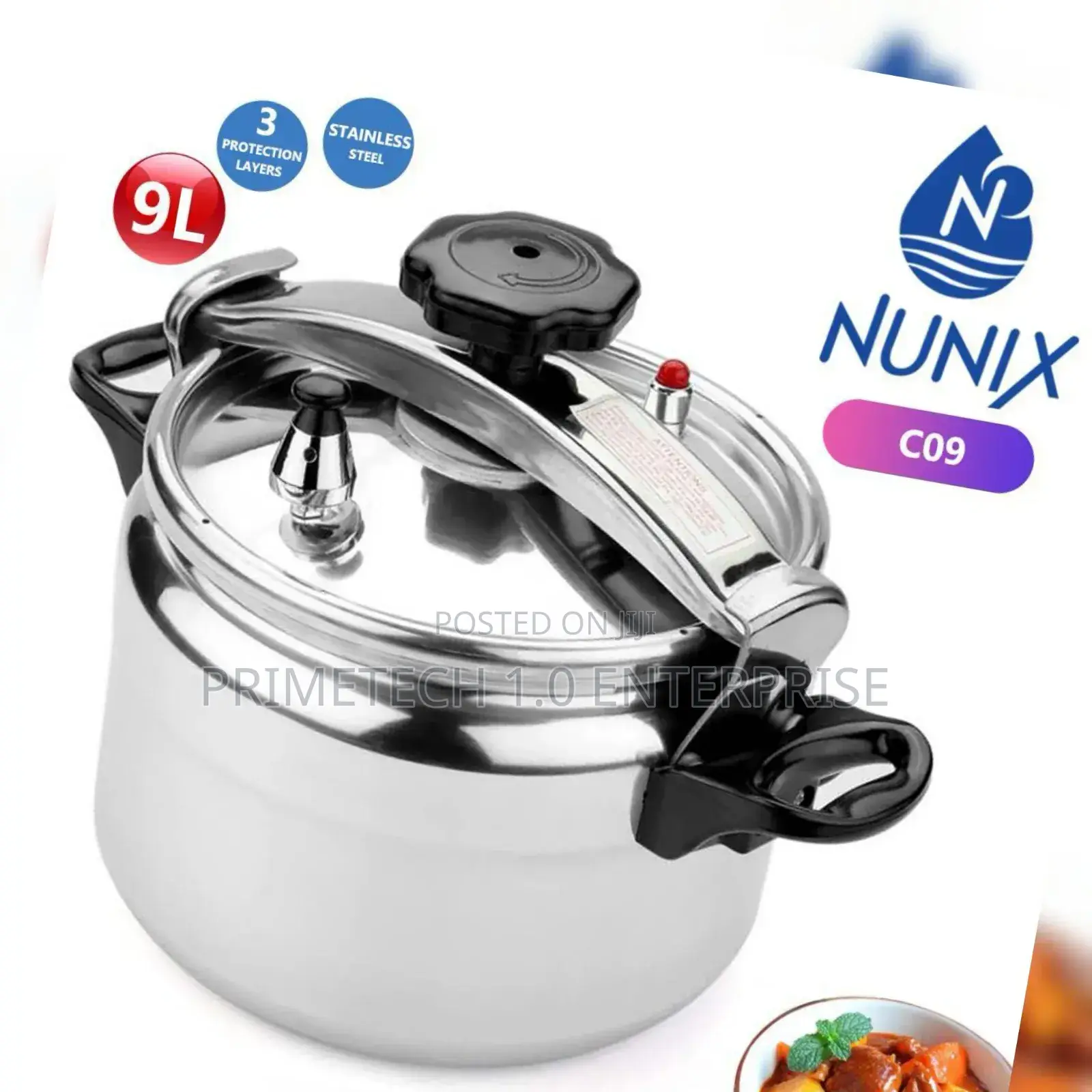 9 Litres Nunix Pressure Cooker