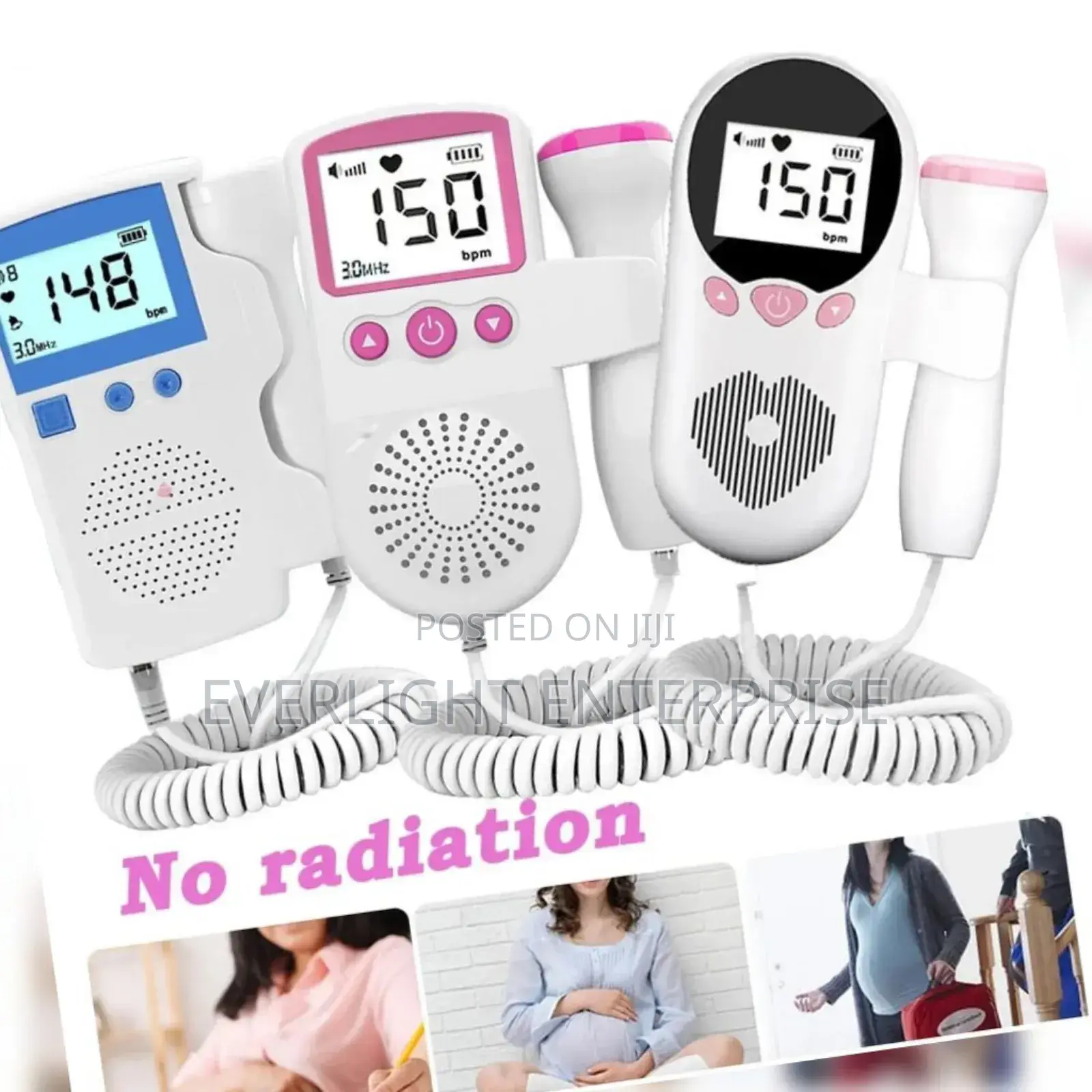 Doppler Fetal Portable Pregnancy Baby Heart Rate Monitor
