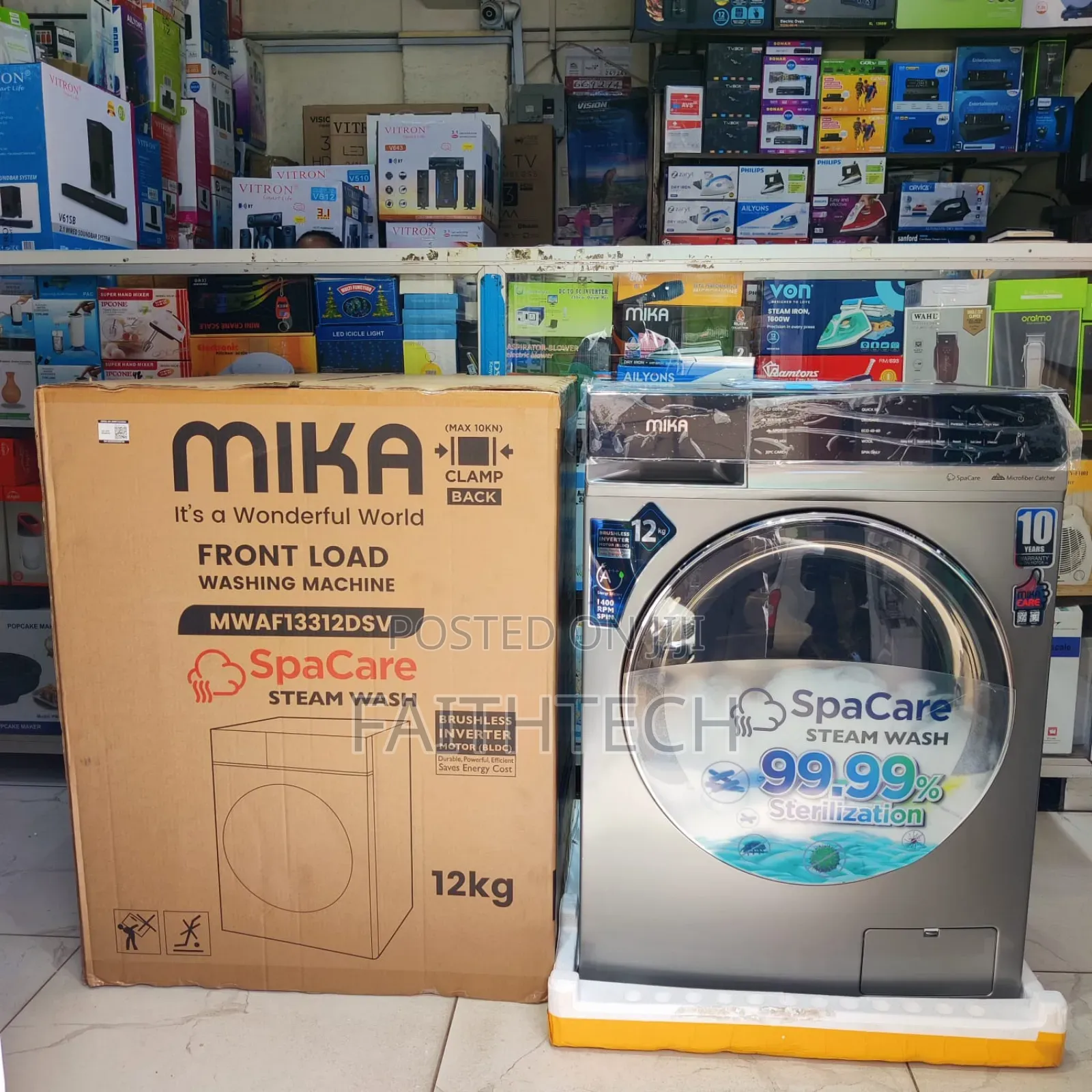 *Mika 12kg Fully Automatic Washing Machine Wash Spin 1500rpm