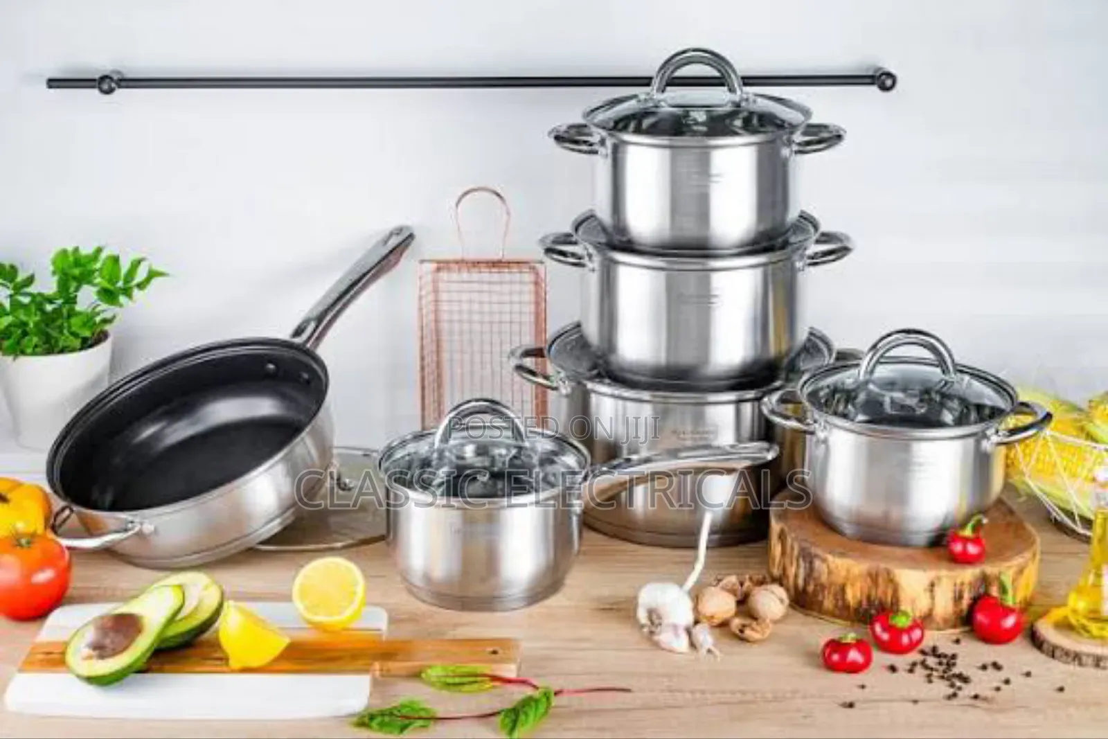 *12pcs Edenburg Stainless Steel Cookware Set