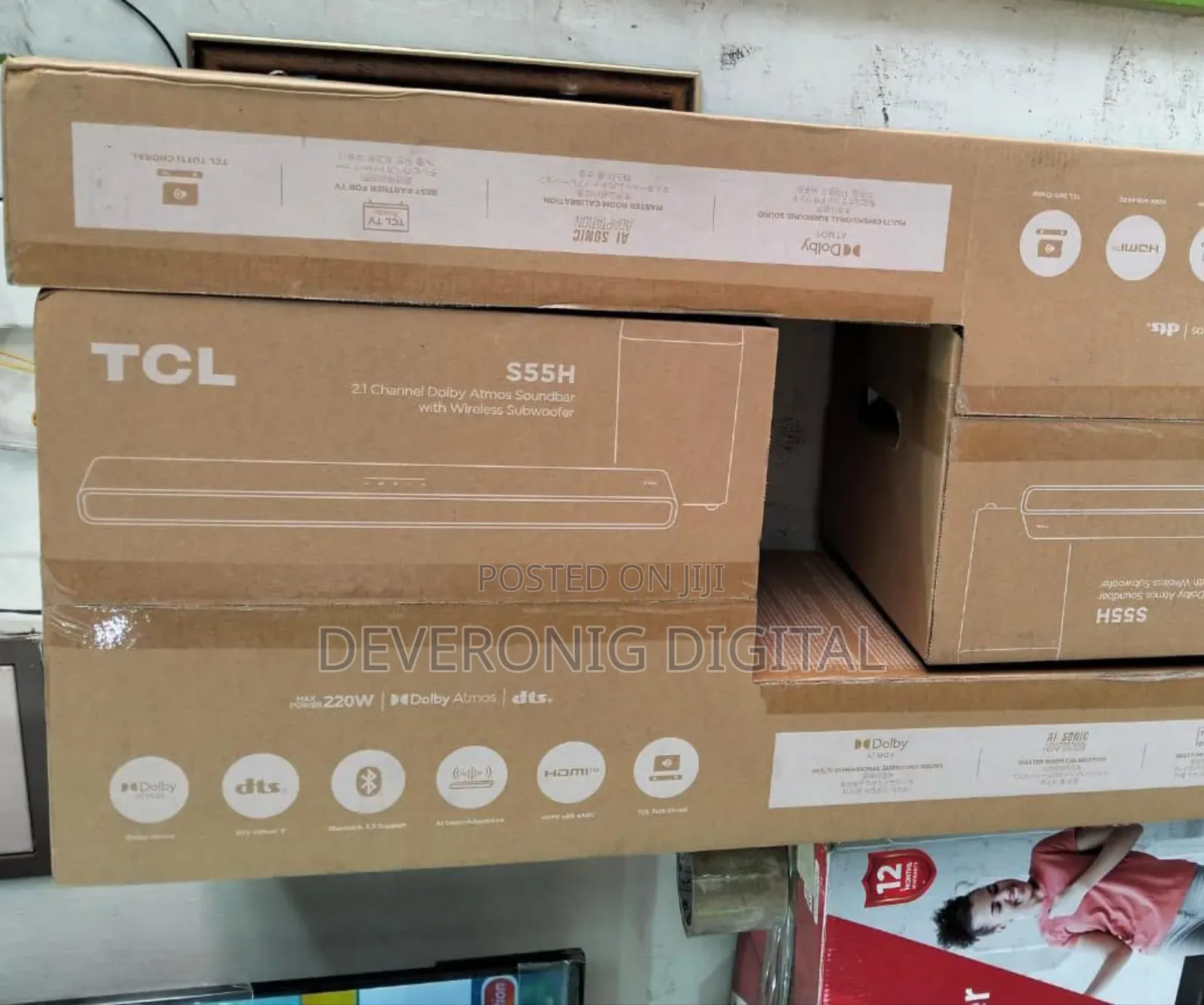 TCL S55h Wireless Soundbar 220w 2.1 Ch Dolby Atmos