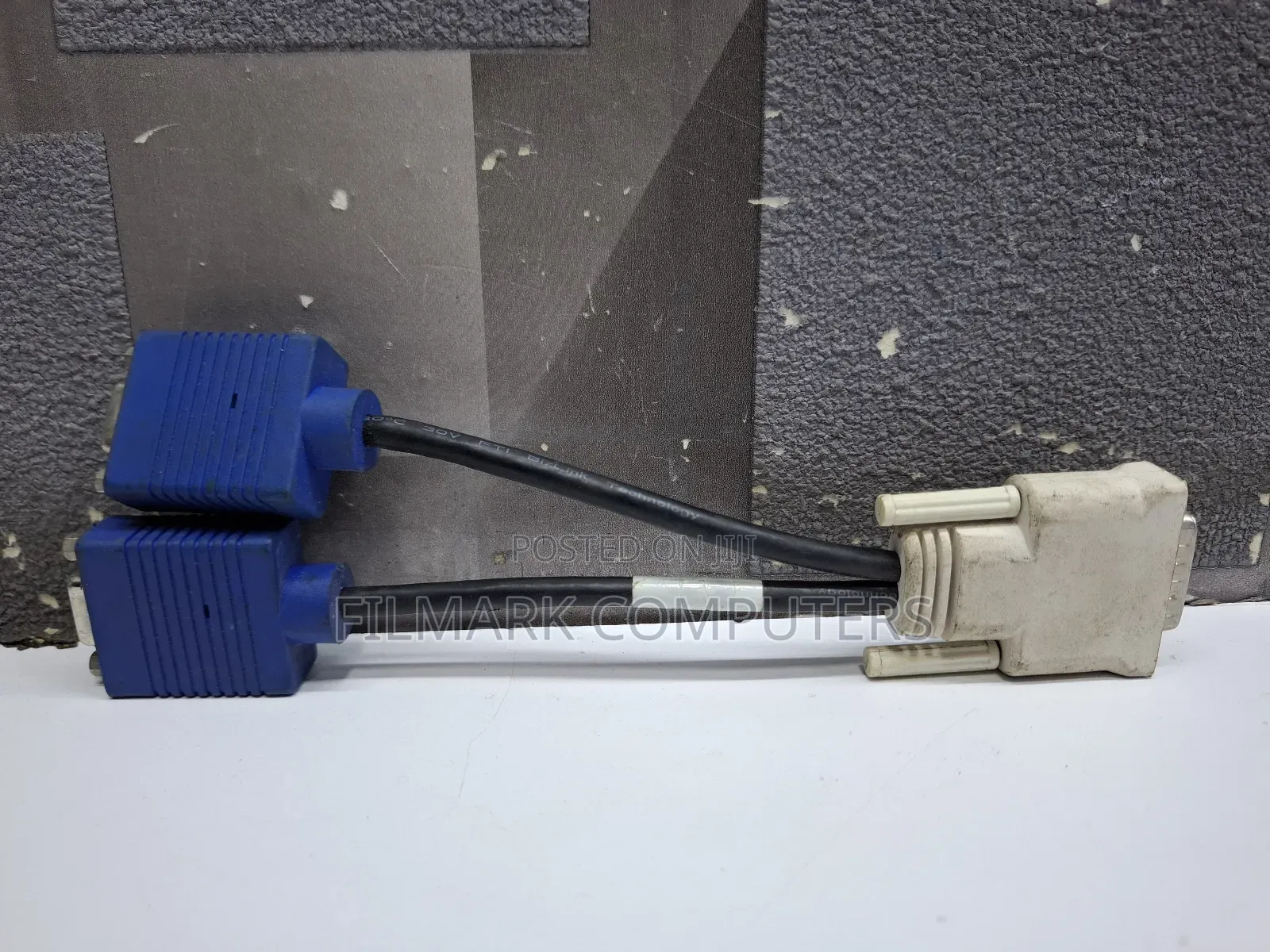 2 Way Dvi To Vga Splitter Cable Adapter Cable Cord Monitor Pc Computer