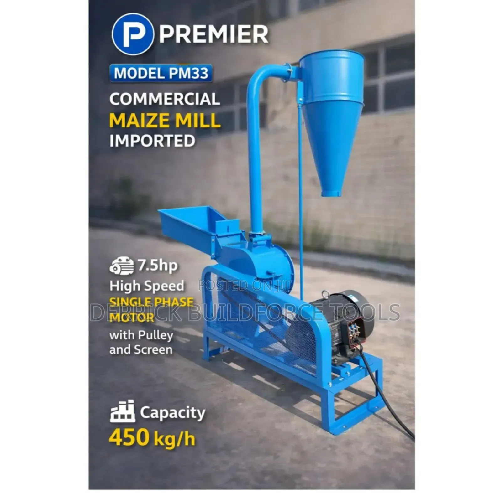 Premier Imported Commercial Maize Mill With 7.5hp Motor