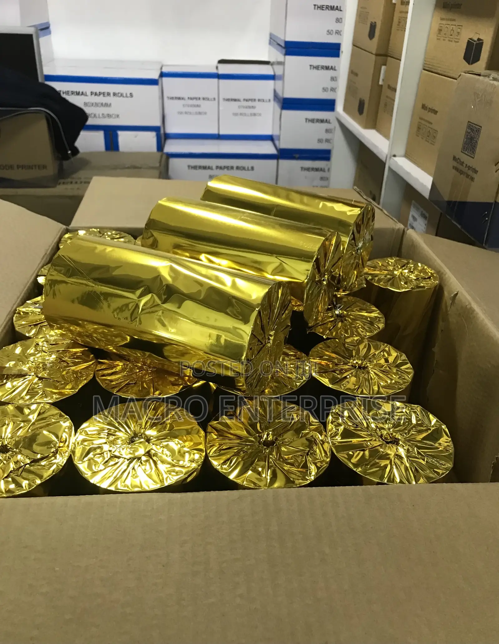 Industrial Thermal Label Rolls 79x80mm -Carton of 50 for Barcode Rolls