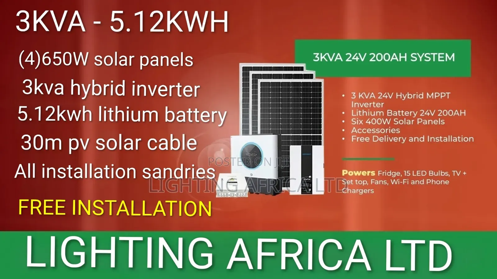 3.2kva - 5.12kwh Nyumbani Solar System With Free Installation Testing