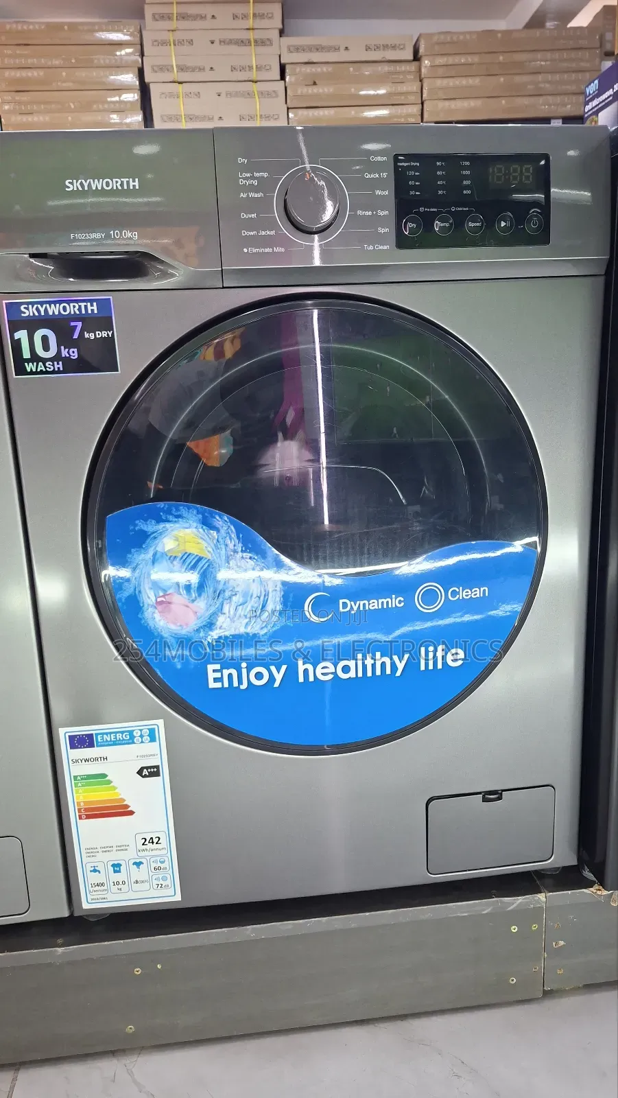 Skyworth F10215rby Front Load 10kg, Automatic Washer With 7kg Dryer
