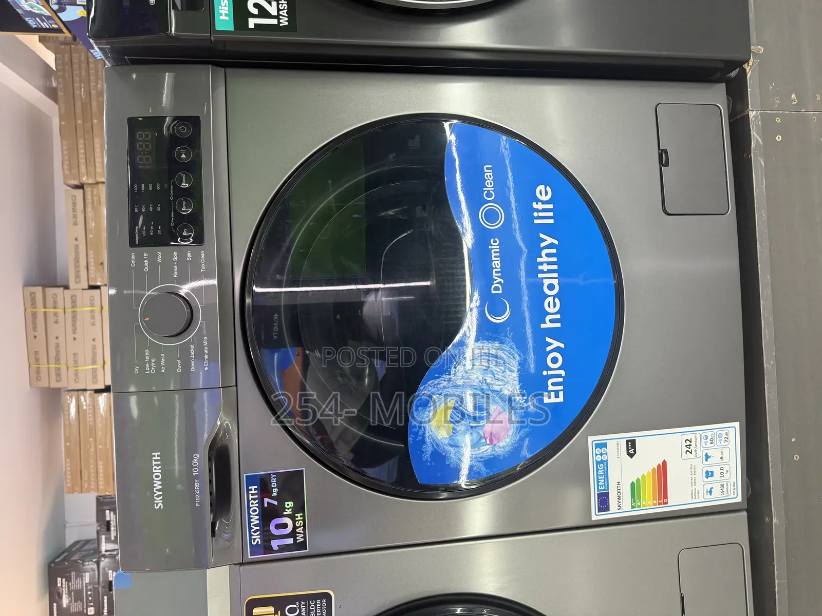 Skyworth F10215rby Front Load 10kg, Automatic Washer With 7kg Dryer Dd