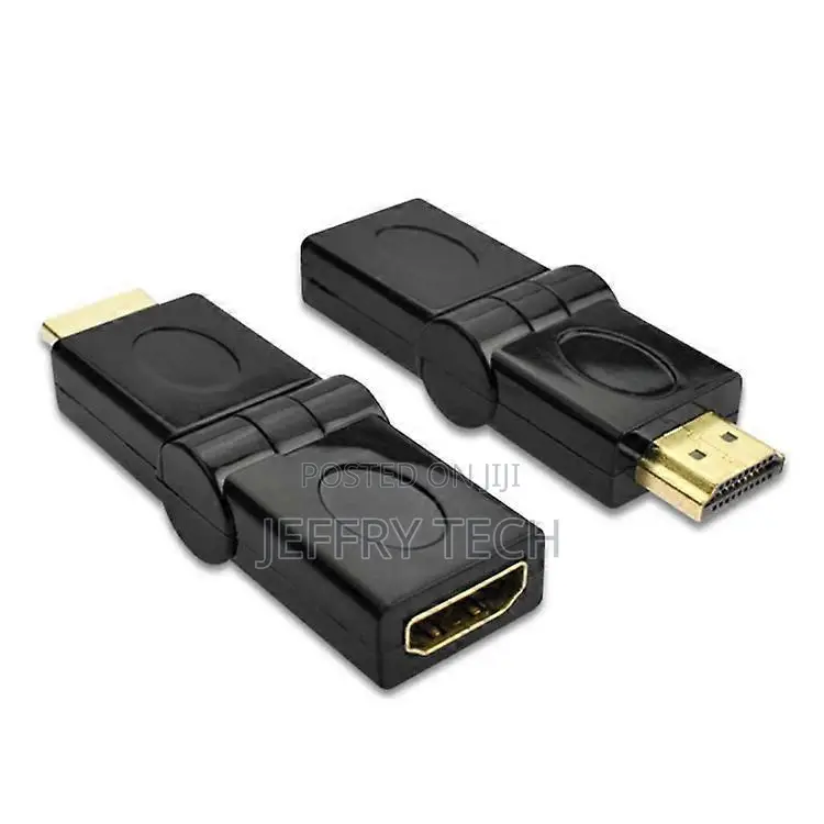 Hdmi 19 Pin Male to Hdmi 19pin Female Swivel (180 Degree) Adaptor (Gol