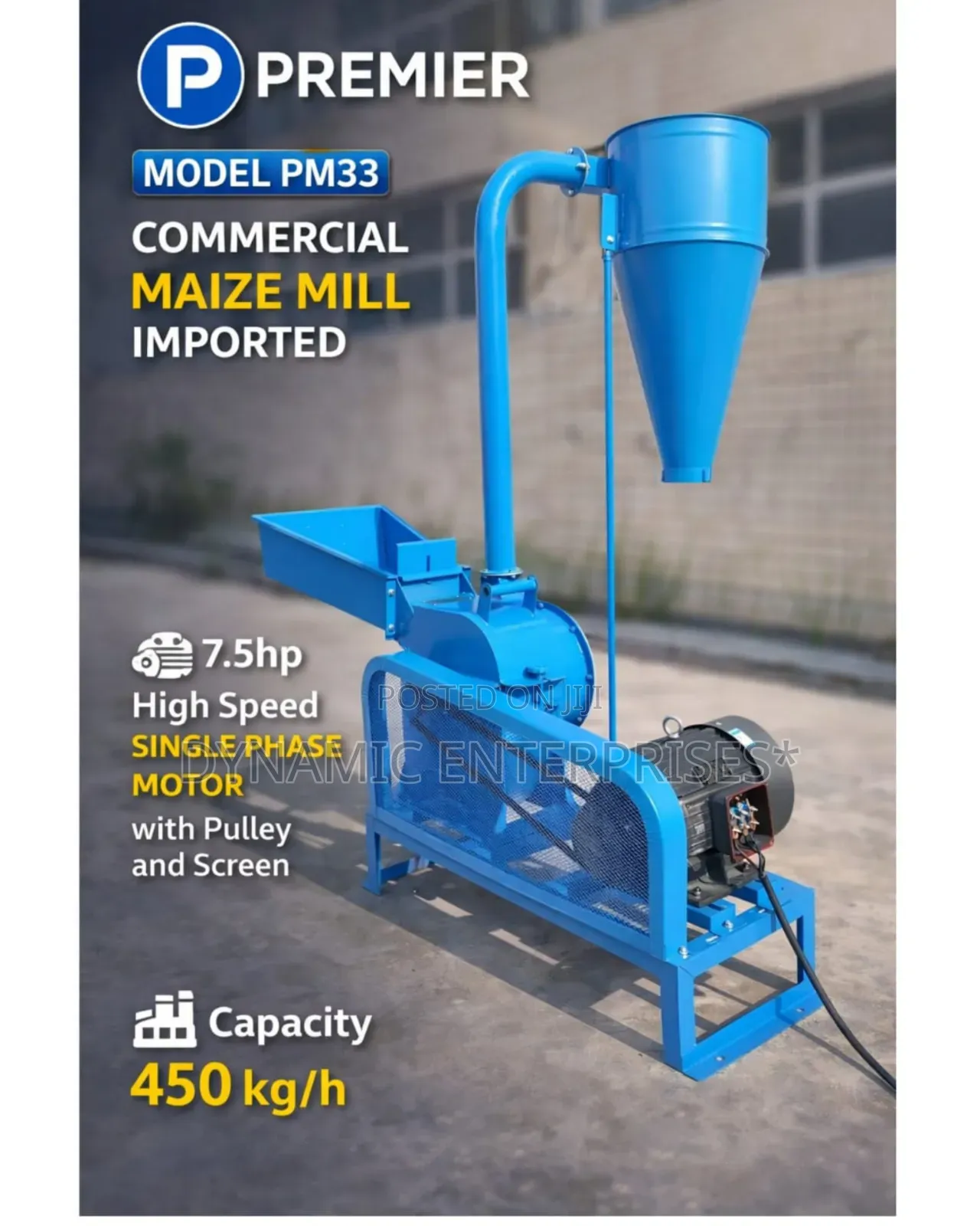 Premier Imported Commercial Maize Mill - 7.5hp High Speed