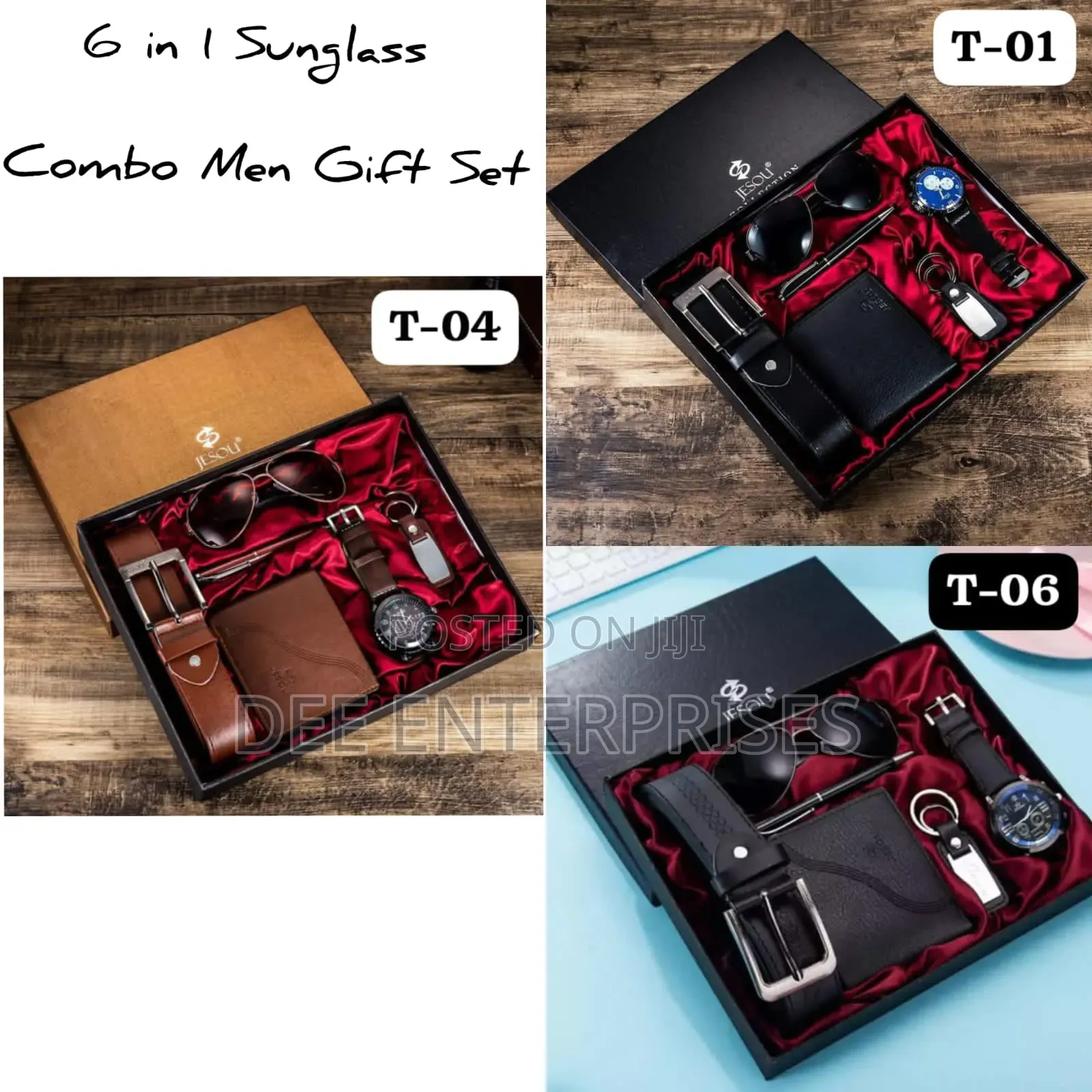 6 in 1 -Sunglass Combo Jesou Men's Gift Set