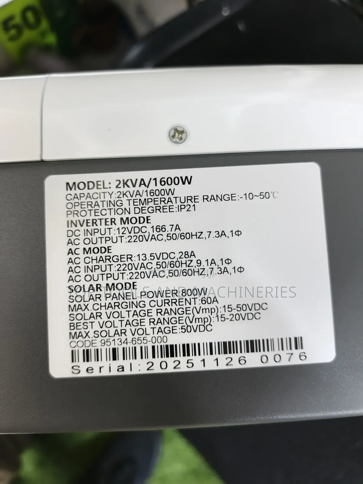 Solar Nyumbani 2kva 12v Low Frequency Hybrid Inverter 2 Yrs Warranty