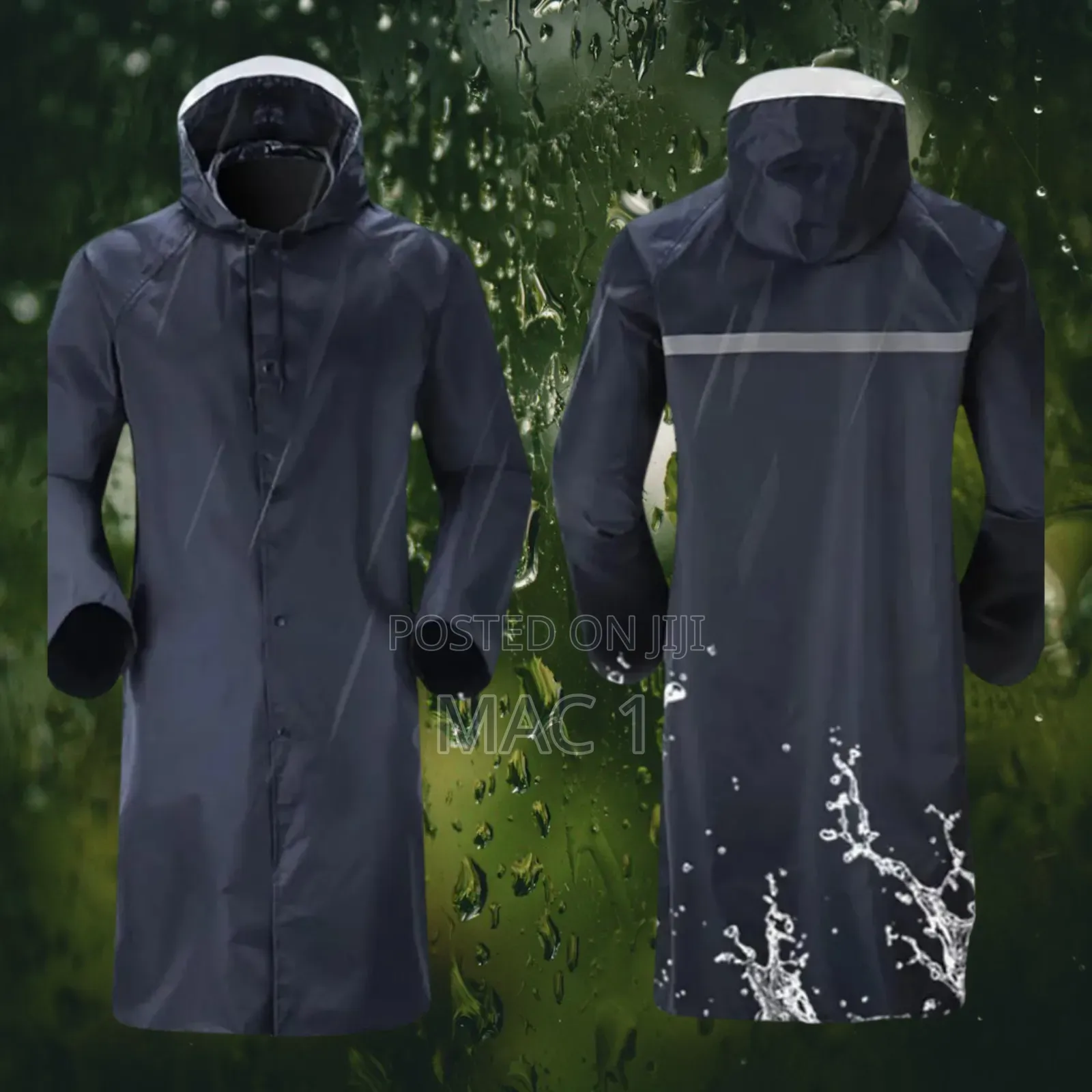 Long Hooded Waterproof Raincoat