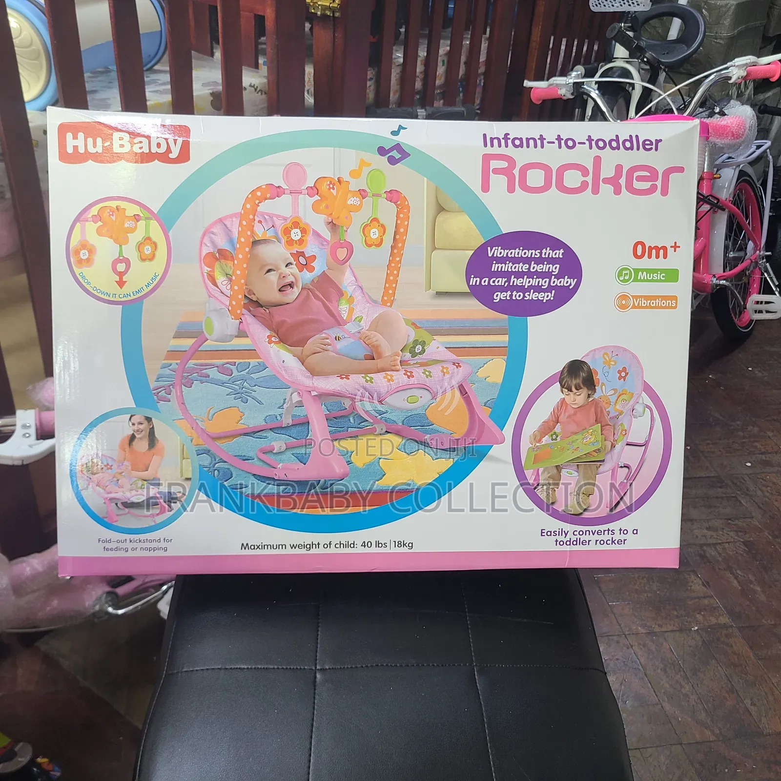 Music Vibration Baby Rocker.