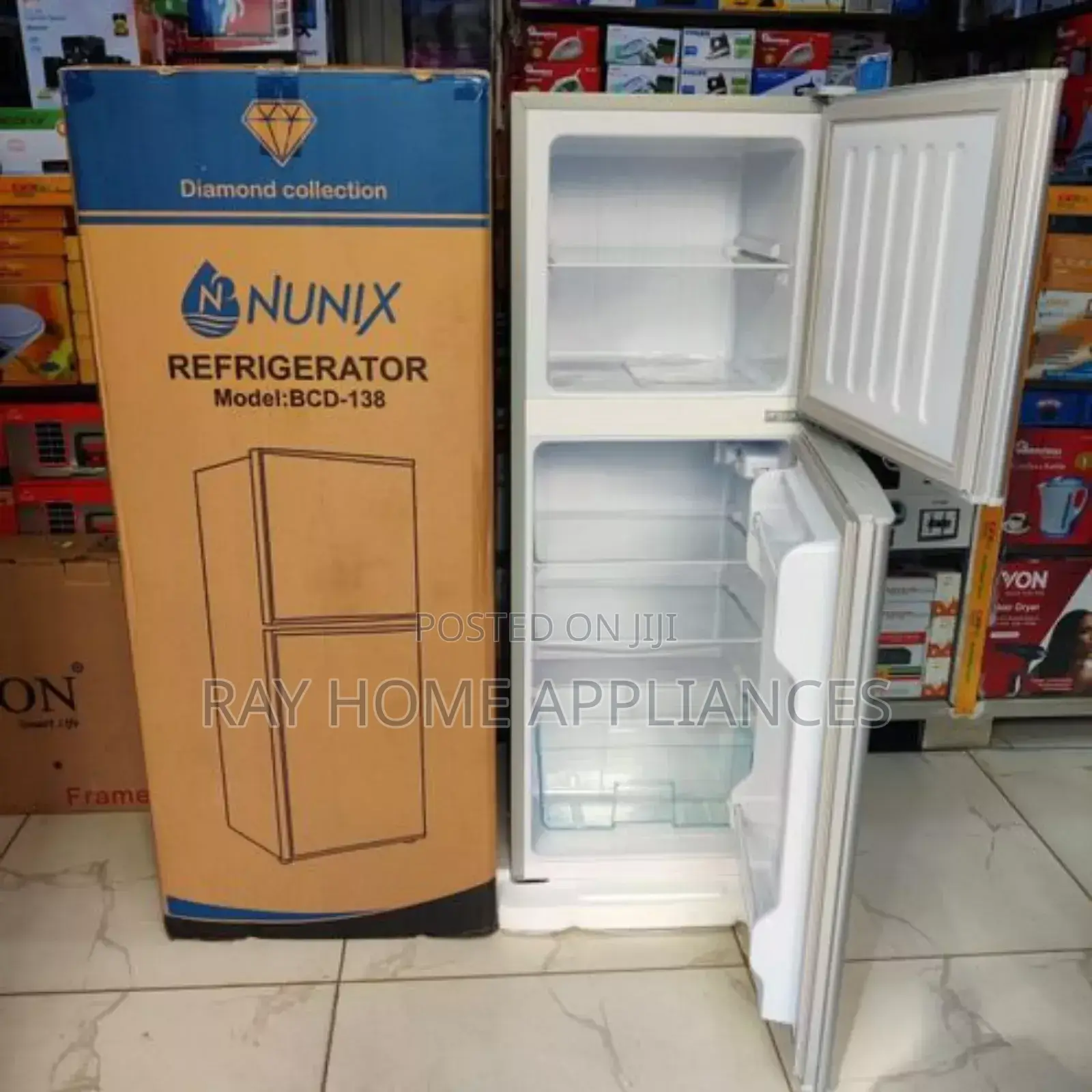 Nunix 138l Double Door Refrigerator