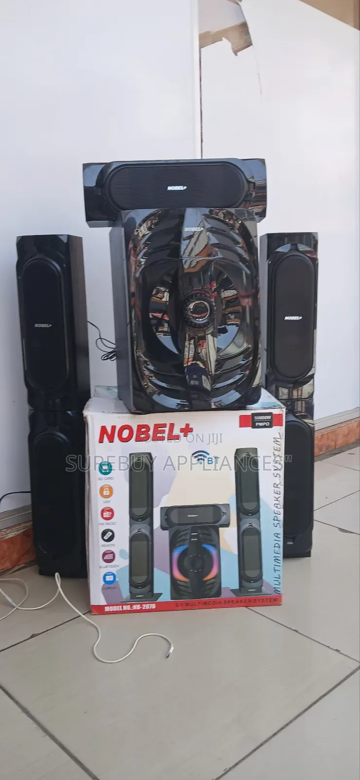 Nobel Nb-2070 3.1ch Tall Boy Bluetooth Speaker System