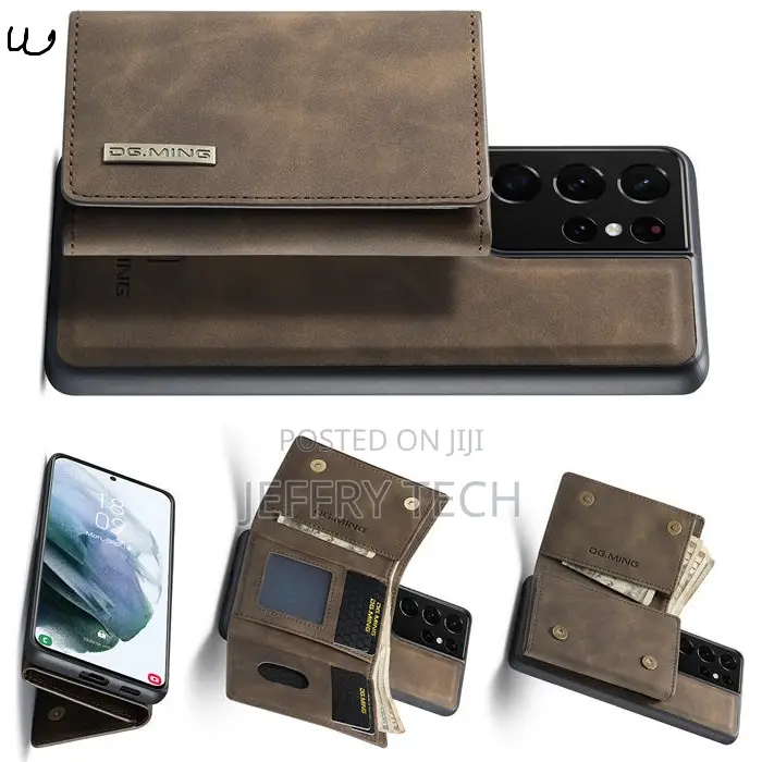 Mikop Dg.Ming Samsung Galaxy S21 Ultra Wallet Detachable Back Case