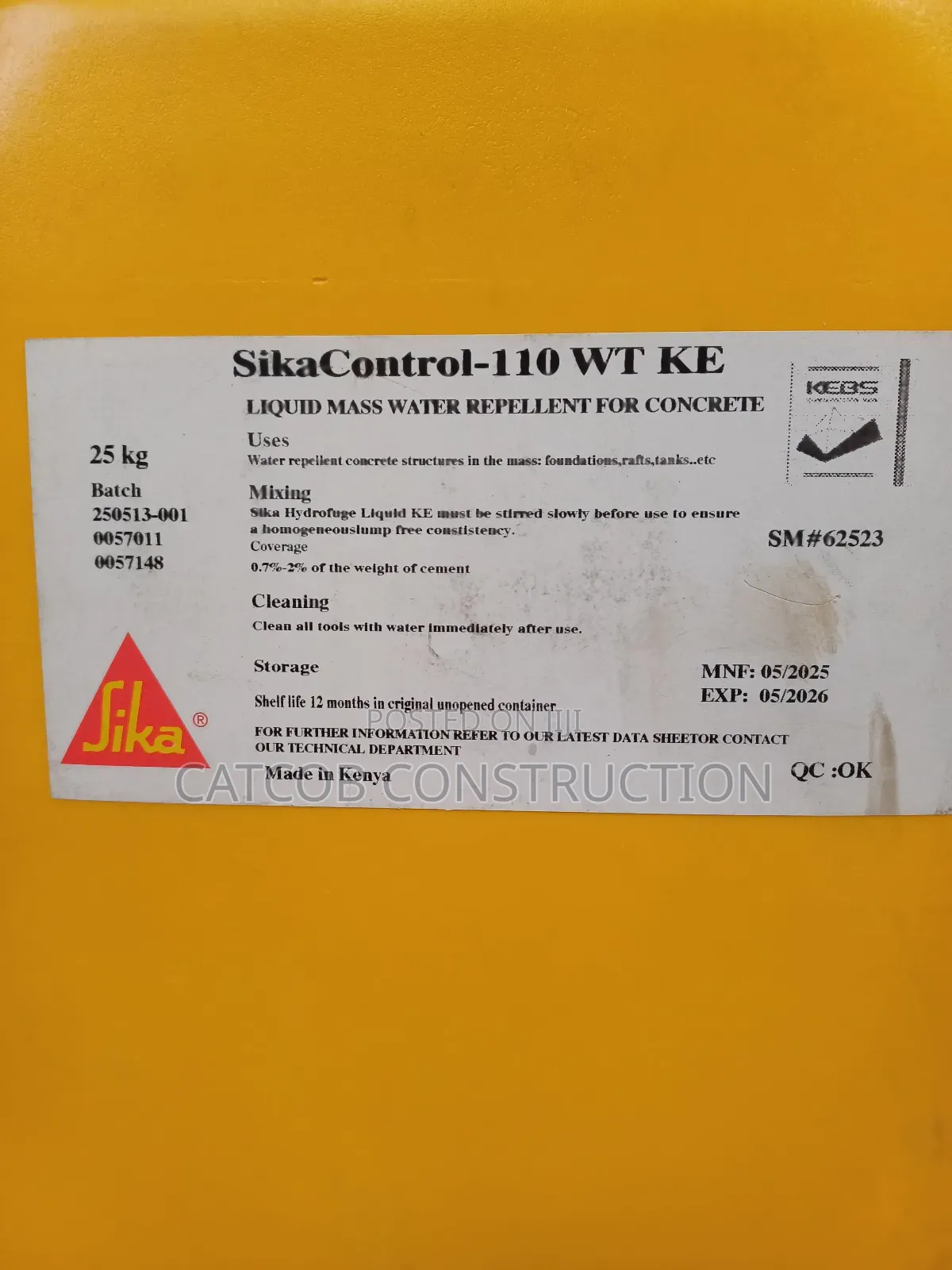 Sika Control-110 – High-Performance Concrete Admixture