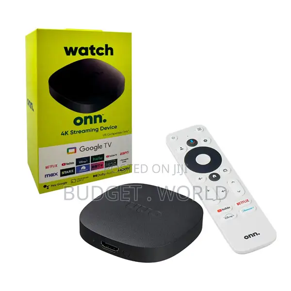 Onn. Android Tv Uhd Streaming Box - Black 2gb+8gb