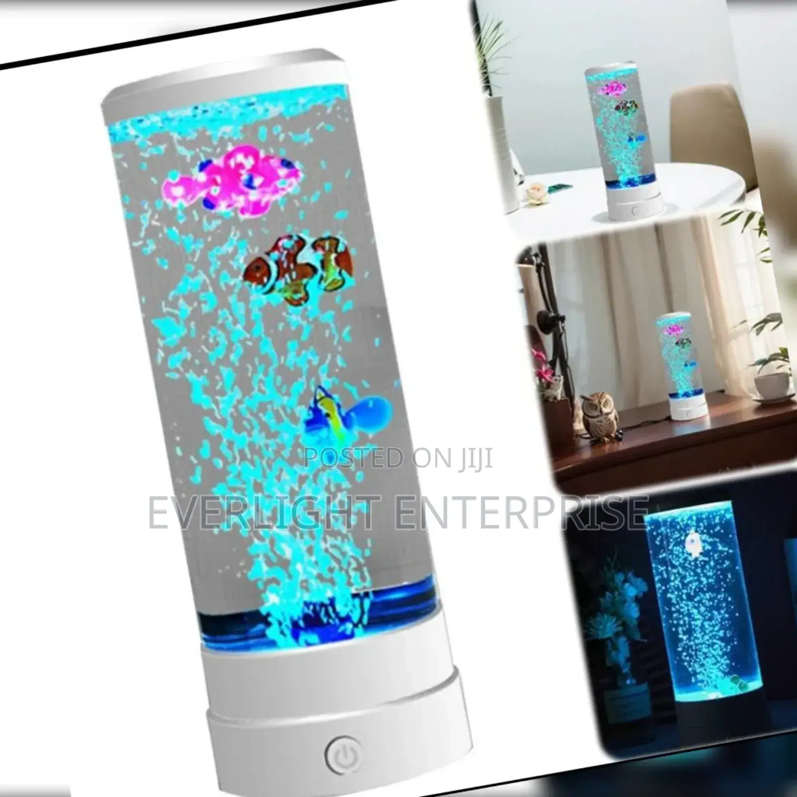 Led Bubble Fish Lamp Decor