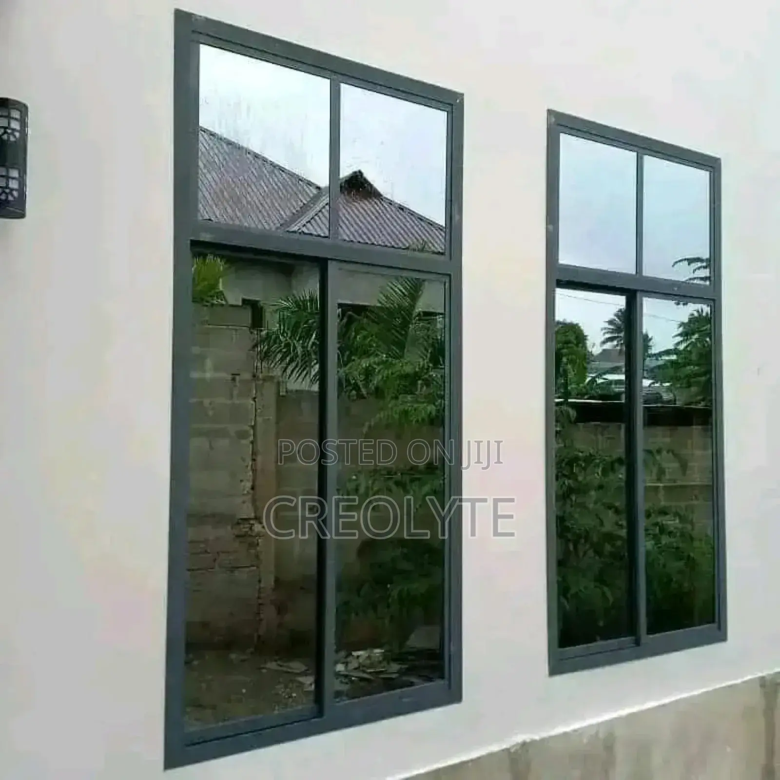 Grey Coated Sliding Window