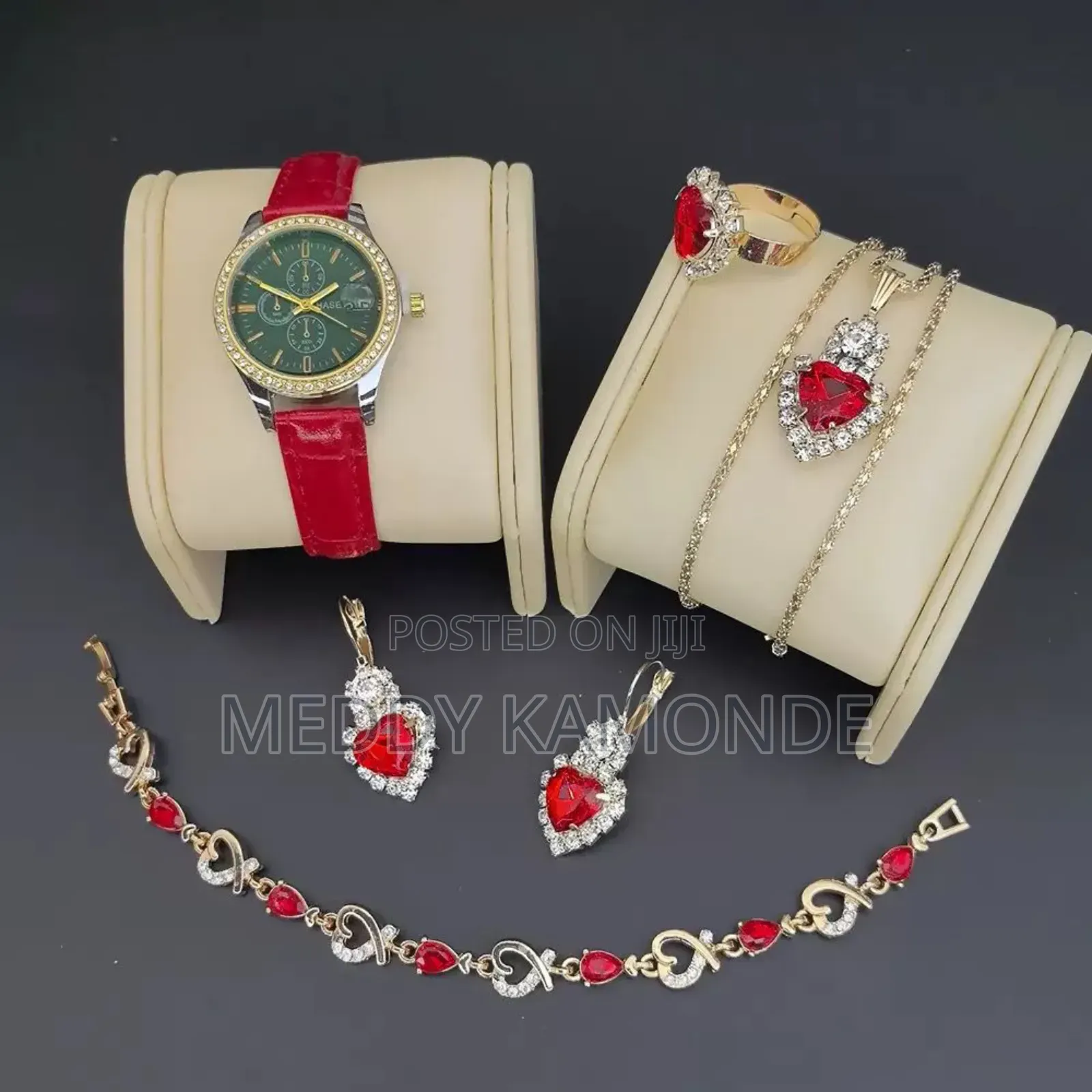 Designer Watch+Earings+Chain