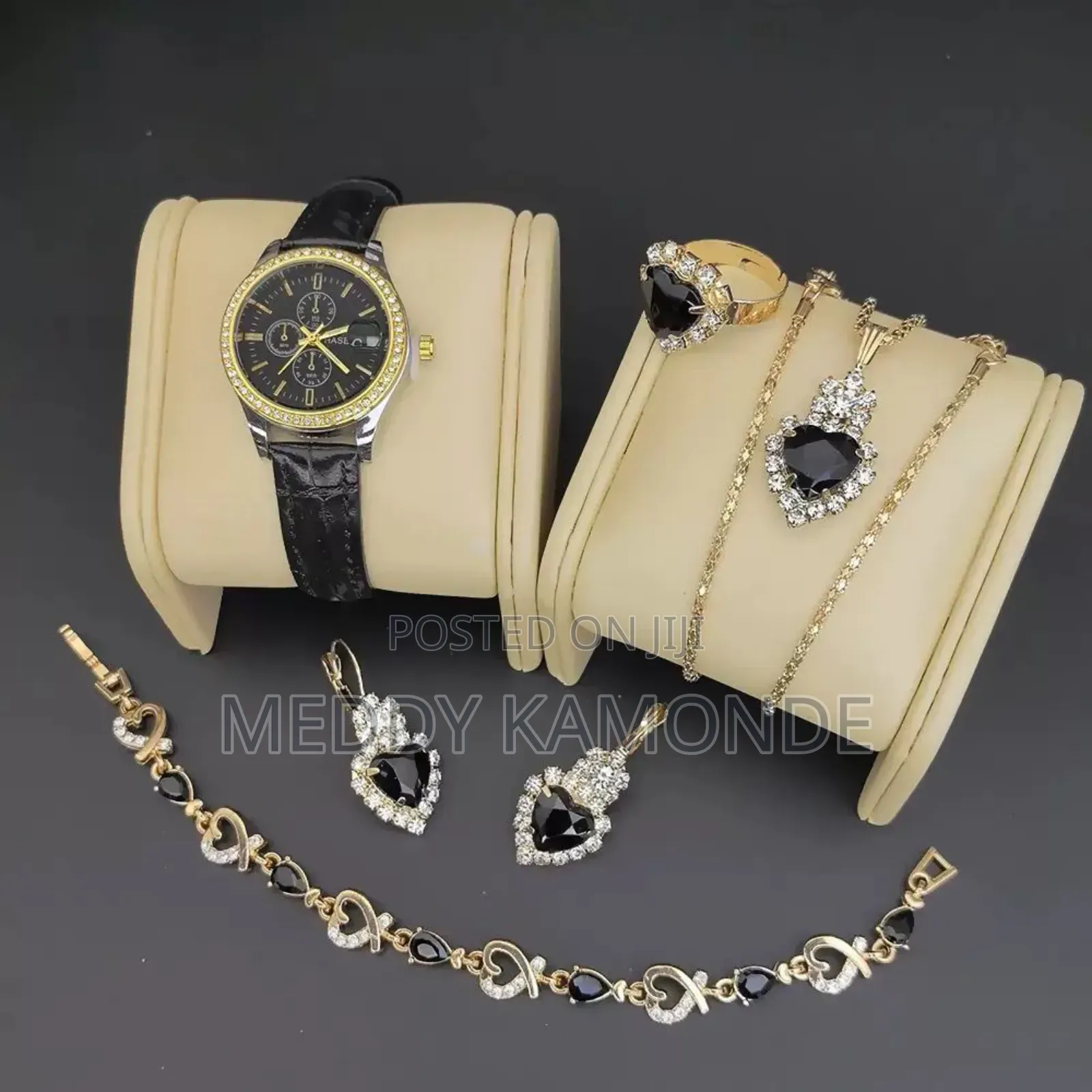 Designer Watch+Earings+Chain
